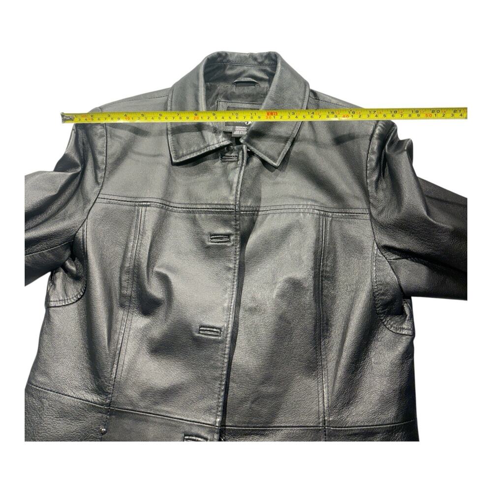 East 5th Women's Leather Jacket Size M - Button Closure - Black - Picture 13 of 14